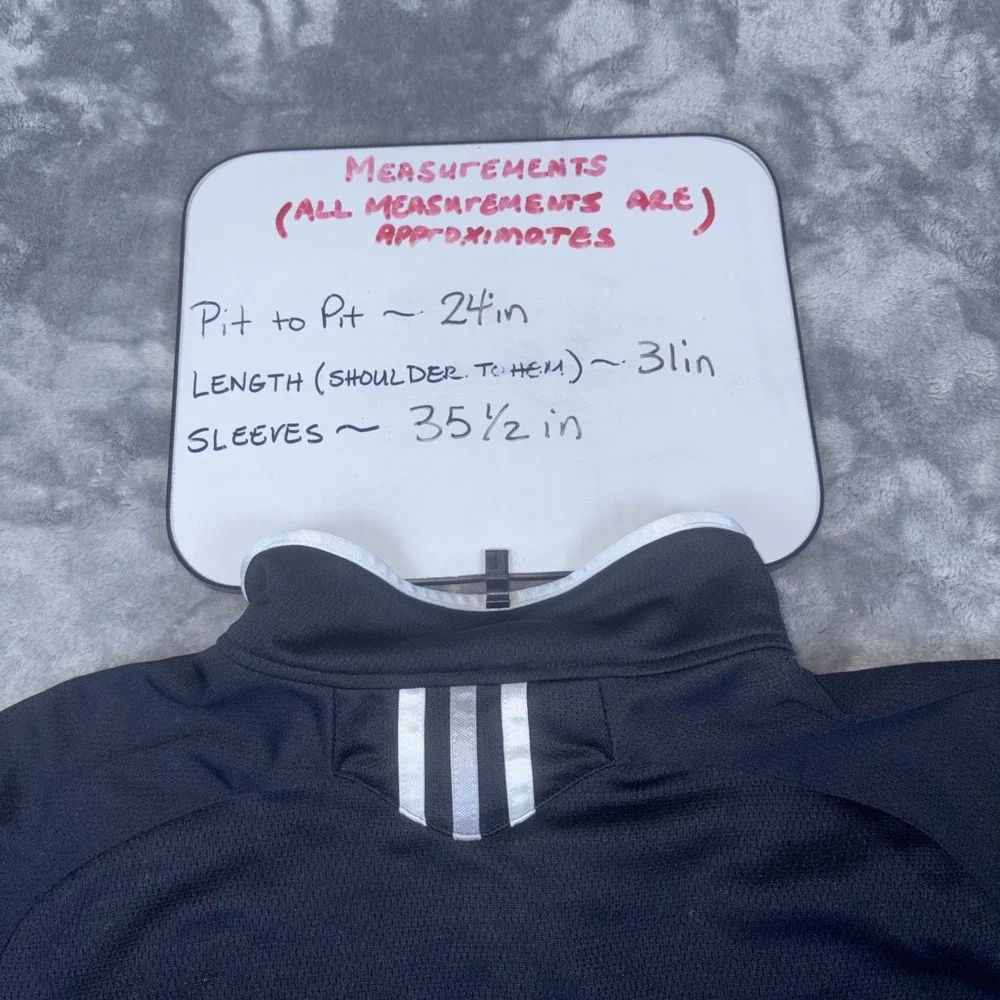 Adidas Men's Black White Climalite Full Zip Track Jacket Retro Sportcore Size XL